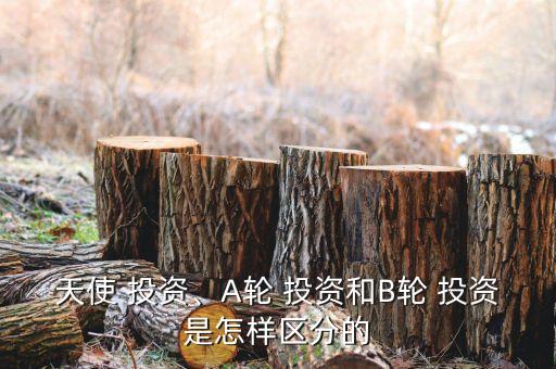 天使 投資、A輪 投資和B輪 投資是怎樣區(qū)分的