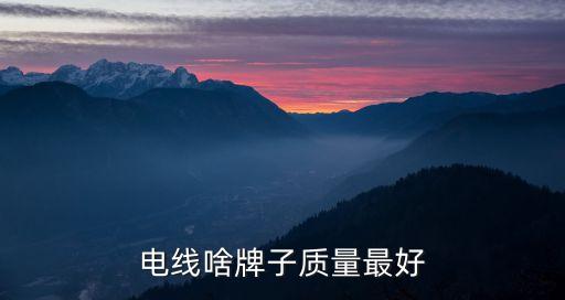 電線啥牌子質量最好