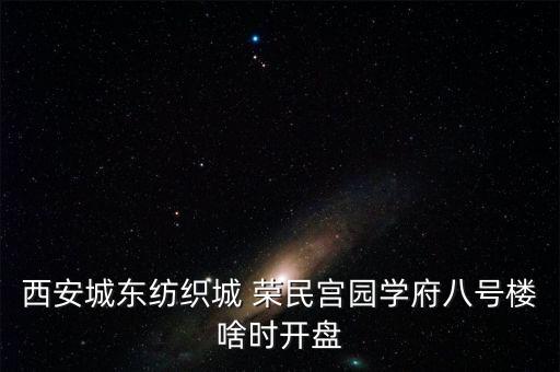 西安城東紡織城 榮民宮園學(xué)府八號樓啥時開盤