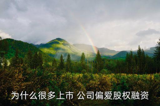 為什么很多上市 公司偏愛股權融資