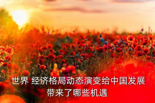  世界 經(jīng)濟(jì)格局動(dòng)態(tài)演變給中國(guó)發(fā)展帶來了哪些機(jī)遇