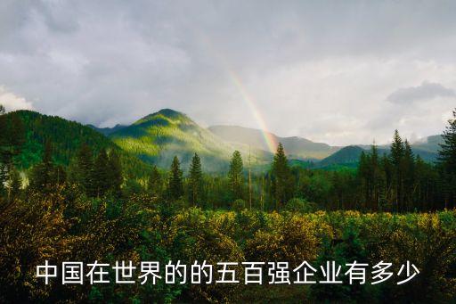 中國(guó)在世界的的五百強(qiáng)企業(yè)有多少