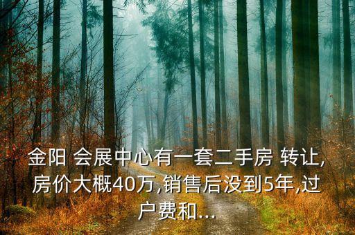 金陽(yáng) 會(huì)展中心有一套二手房 轉(zhuǎn)讓,房?jī)r(jià)大概40萬(wàn),銷(xiāo)售后沒(méi)到5年,過(guò)戶費(fèi)和...