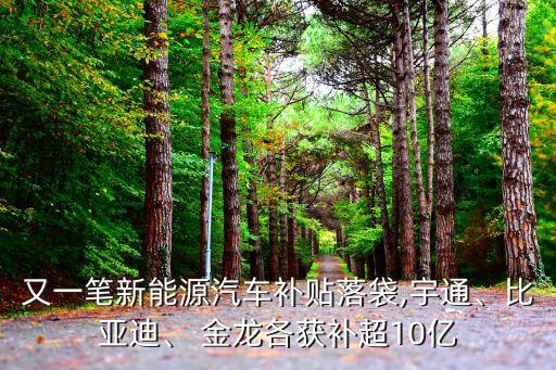 又一筆新能源汽車補(bǔ)貼落袋,宇通、比亞迪、 金龍各獲補(bǔ)超10億