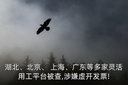 湖北、北京、 上海、廣東等多家靈活用工平臺(tái)被查,涉嫌虛開發(fā)票!