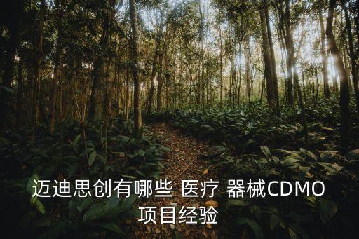 邁迪思創(chuàng)有哪些 醫(yī)療 器械CDMO項目經驗