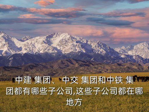 中建 集團(tuán)、 中交 集團(tuán)和中鐵 集團(tuán)都有哪些子公司,這些子公司都在哪地方