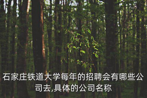 石家莊鐵道大學(xué)每年的招聘會(huì)有哪些公司去,具體的公司名稱(chēng)