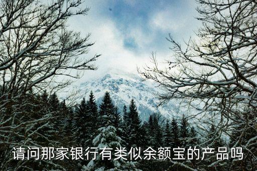 請(qǐng)問(wèn)那家銀行有類似余額寶的產(chǎn)品嗎