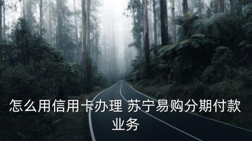 怎么用信用卡辦理 蘇寧易購(gòu)分期付款業(yè)務(wù)