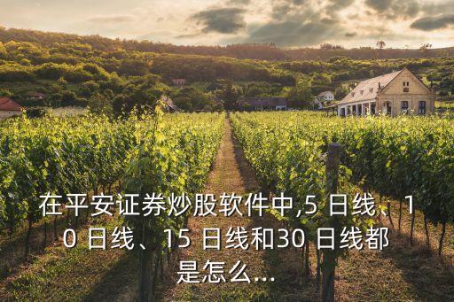 在平安證券炒股軟件中,5 日線、10 日線、15 日線和30 日線都是怎么...