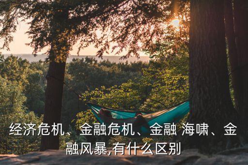 經(jīng)濟(jì)危機(jī)、金融危機(jī)、金融 海嘯、金融風(fēng)暴,有什么區(qū)別