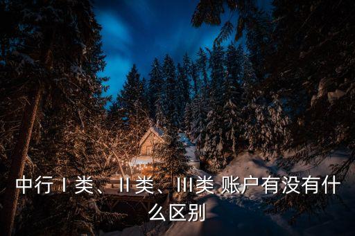 中行Ⅰ類(lèi)、Ⅱ類(lèi)、Ⅲ類(lèi) 賬戶(hù)有沒(méi)有什么區(qū)別