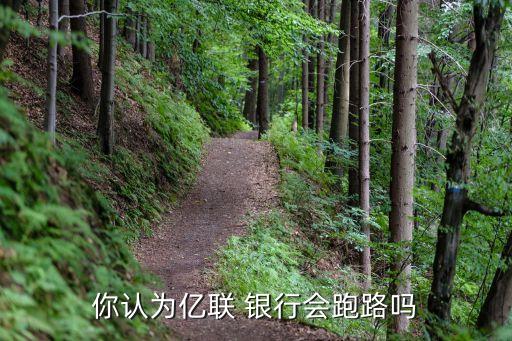 你認(rèn)為億聯(lián) 銀行會跑路嗎