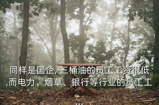 同樣是國企, 三桶油的員工工資很低,而電力、煙草、銀行等行業(yè)的員工工...