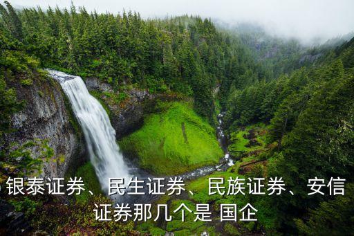 銀泰證券、民生證券、民族證券、安信證券那幾個是 國企
